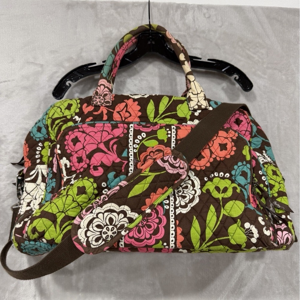 Vera Bradley Grand Traveler Bag Lola Retired Pattern Weekender Carry On Tote